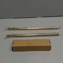 Curtain Rods for Windows 18 to 45 Inch(1.5-3.75 Feet),3/4" Diameter Gold Drapery Rods with Twisted Cage Finials,Size:18-45 Inch
