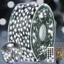 KNONEW 203FT Outdoor Christmas Fairy Lights Plug in,600 LED String Lights Outdoor Waterproof 8 Modes Memory Times for Wedding Bedroom Walls Garden Trees Decoration(Cool White)