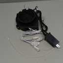 12V 1.2A Inflatable Replacement Motor for 5-9FT Halloween Christmas Inflatables Air Blower Fan with 5 LED Light 1.5A Adapter Outdoor Blow Up Fan Parts Inflatables (White Lights 5 LED, 12V 1.2A)