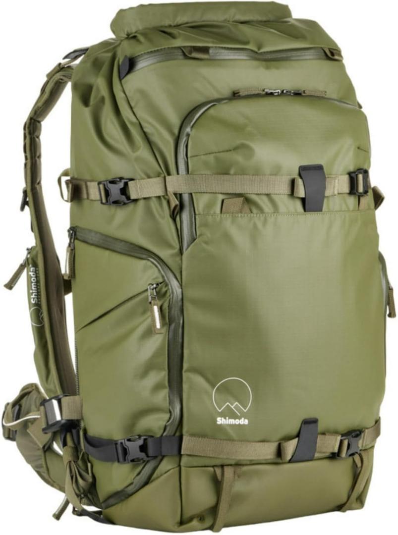Shimoda Action X40 v2 Starter Kit, Outdoor Photography Adventure Pack fits gripped mirrorless and DSLR cameras, includes Medium DSLR Core Unit, Expandable Rolltop, 16" Laptop Sleeve, Army Green
