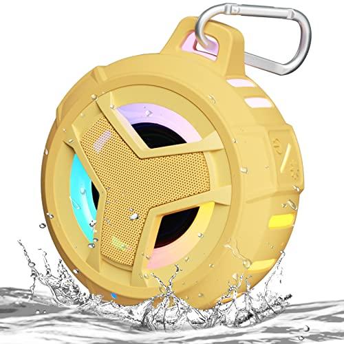 EBODA Bluetooth Shower Speaker, Waterproof Portable Wireless Speakers with Light, IP67 Floating, 2000mAh, Small Portable Speaker for Kayak, Beach, Pool Accessories, Gifts for Unisex