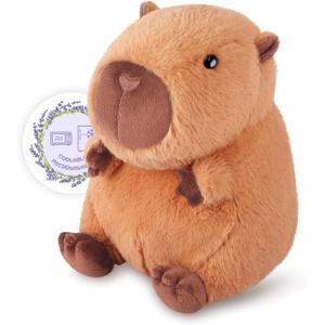 SuzziPals Heatable & Coolable Capybara Plush, Microwavable Stuffed Animal Heating Pad for Soothing & Relaxation, Lavender Scent Plush Toys for Stress Relief, Capybara Plushies Gift for Kids & Adults