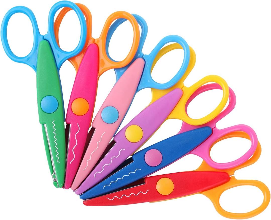 Mr. Pen- Craft Scissors Decorative Edge, 6 Pack, Bright, Zig Zag Scissors for Crafting, Scrapbooking, Fancy, Pattern, Design