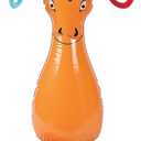 Fun Express Inflatable Bull Ring Toss Game - Premium Outdoor Games for Kids Ages 4-8 & Family | Western Carnival Party Games with 6 Rings - Backyard Lawn Games for Birthday Parties