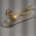 40 Piece Gold Silverware Set for 8, Terlulu Stainless Steel Flatware Set, Gold Cutlery Set Utensils Set, Tableware Include Forks Knives Spoons for Home Kitchen Restaurant Wedding, Satin Finish