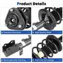 Front Struts Assembly Shock Absorber & Sway Bars End Links Fit for 2004-2009 Toyota Prius, Replace for 172358 172357 K90433 (4Pcs)