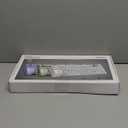 Wireless Keyboard and Mouse Combo - 9 Backlit Effects, Wrist Rest, Double-Shot Keycaps, Metal Panel, Long-Lasting Rechargeable, 2.4G Keyboard Mouse Set for Windows Mac PC Laptop  Sablute (White)