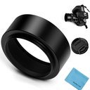 43 mm Metal Standard Screw-in Standard Lens Hood Sunshade with Centre Pinch Lens Cap for Canon Nikon Sony Pentax Olympus Fuji Sumsung Leica Camera +Cleaning Cloth