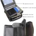 Small Wallet for Women Mini Leather Cash Wallets Zip Bifold Goth Purse Vintage Wallet Grunge Coin Pocket (Pink)