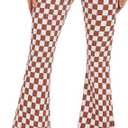 Bell Bottom Jeans for Women High Waisted Stretch Plaid Flare Jeans Denim Bootcut Pants Size 6