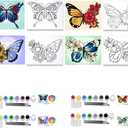 VALLSIP 4 Pack Pre Drawn Canvas for Painting for Adults Paint and Sip Party Supplies Canvas Painting Kits Stretched Canvas to Paint Games Ladies Night Chic Girl Art Set (8x10, Paint and Sip Kit)