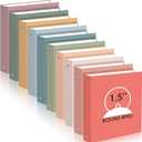 Ctosree 10 Pack 3 Ring Binder with 2 Pockets, 1.5'', Vintage Color