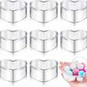 Blulu 8 Pcs Clear Acrylic Box with Lid Plastic Jewelry Mini Storage Box Mini Cube Containers for Candy and Tiny Jewelry Easter Party Favor(3.27 x 2.76 x 1.57 Inch,Classic Style)