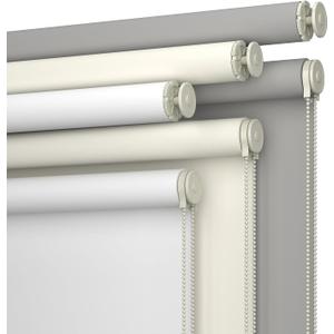 No Drill No Tools 100% Blackout Roller Shade | UV Protection | Easy-Care Fabric | Roller Blind for Windows & Doors | Pull Down Window Shade - White (48.5" W x 78" H)
