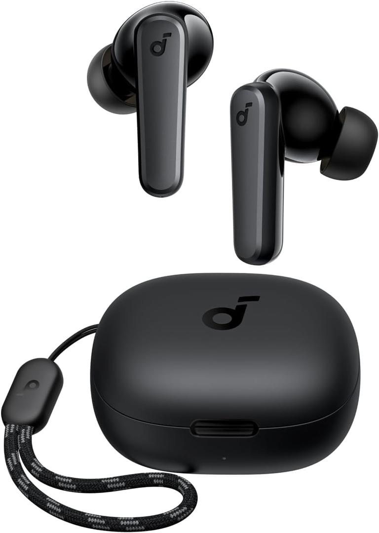 Soundcore by Anker P20i True Wireless Earbuds, 10mm Drivers with Big Bass, Bluetooth 5.3, 30H Long Playtime, Water-Resistant, 2 Mics for AI Clear Calls, 22 Preset EQs, Customization via App (Black)