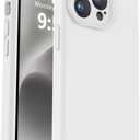 Vooii Compatible with iPhone 13 Pro Case, Liquid Silicone Upgrade [Camera Protection] [Soft Anti-Scratch Microfiber Lining] Shockproof Phone Case for iPhone 13 Pro 6.1 inch - White