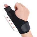ZRNVLGH Trigger Thumb Splint,Adjustable Thumb Spica Support Stabilizer Brace for Pain,Sprains, Arthritis,Tendonitis,Fit Right or Left(Black)