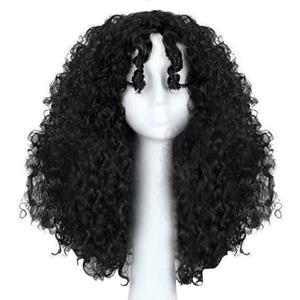 ANOGOL Hair Cap+ Black Curly Wigs for Black Women Wavy Mother Witch Wig Synthetic Movie Cosplay Costume for Halloween Party