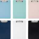 5 x 6 Pack Plastic Clipboards with Low Profile Clip, Hanging Clipboards Bulk, Clip Boards 8.5x11 Holds 100 Sheets, A4 Letter Size Clipboard for Teacher, Students, Kids, Classroom & Office
