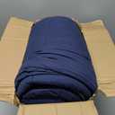 EASELAND  Down Alternative Comforter - Quilted Duvet Insert for All Seasons, Soft Lightweight with Corner Tabs, Summer Winter Warm Bedding, Navy