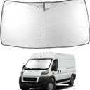 ROCCS Windshield Sunshade UV Ray Reflector for 2014-2025 Dodge RAM ProMaster Full Size Cargo Van Chassis Cab Cutaway Front Window Sun Shade Shield Cover Foldable Reflective Sun Visor