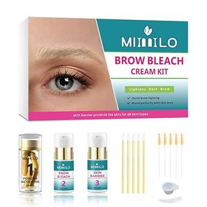 Brow Bleach Kit, Eyebrow Bleach, Brow Lightening Kit, Eyebrow Lightener, Gentle & Effective, Works for All Types, Creates You a Lighter & Natural Brow Color, 5 Applications