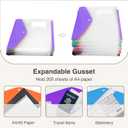 2 x Plastic Envelopes Binder Pockets for 2/3/4 Ring Document Pouch - Organize with Ease, Clear, 8.5" x 11" Expandable (Pack of 12)