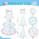 3 x 3-Tier Mahjong Cupcake Stand Mahjong Theme Party Supplies Mahjong Birthday Cupcake Holder Cardboard Dessert Display Stand Tower for Birthday Game Night Themed Party Supplies
