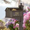 Balmoral Side Plaques Mailbox Post Package - Quick-Ship-Bronze