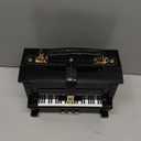 Piano Shaped Purse Handbag Women Crossbody Shoulder Bag Acrylic Unique Novelty Box Shaped Piano Purse Top Handle Clutch Bag (Black)