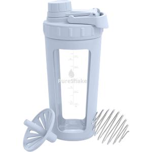 Paddi Glass Shaker Bottle for Protein - Odorless, BPA Free, Leak-Proof - 20 OZ | Graduated Ideal Fitness, Milkshake and Smoothies