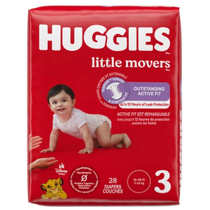 Huggies Little Movers Diapers Size 3, (3 Packs of 28) 84 Count 
