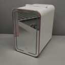 Mini Fridge for Bedroom, 6L/10 Can Skincare Fridge with Dimmable LED Light Mirror for Dorm & Office, Portable Cooler & Warmer Small Compact Refrigerator for Skincare, Makeup and Cosmetics, White