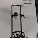 RELIFE REBUILD YOUR LIFE Power Tower Pull Up Bar Station Workout Dip Station for Home Gym Strength Training Fitness Equipment (Black-01)
