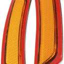 Front Bumper Side Marker Lights Reflector Compatible with 2011-2016 BMW F10/F11 5 Series 528i 528ix 535i 550i(Amber Lens)
