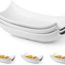 LAUCHUH Decorative Bowl Serving Platter White Serving Dishes Decorative Centerpiece Deep Serving Bowl Serving Dishes and Platters 12-Inch for Thanksgiving, Christmas, Party 1 Pack