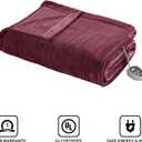 Beautyrest Heated Electric Blanket for Cold Weather, Fast Heating Heated Blanket, Auto Shut Off, Virtually Zero EMF, Multi Heat Setting, UL Certified, Red Twin (84 inx62 in)