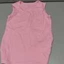 Girls' Sleeveless Tank Tops Ribbed Crew Neck Undershirts Stretch Athletic Tanks Soft Solid Top for Kids 5-6 Years