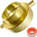 Fire Hydrant Hose Adapter,Fire Hose Adapter 2-1/2" NST/NH Female x 2" NPT Male, Brass Fire Hydrant Hose Adapter with Pin Lug Fit for Fire Hydrants, Hoses, Pipes