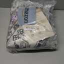 Lessymo 4FT Washable Round Area Rugs for Living Room, Non Slip Circle Rugs Low Pile Vintage Carpet for Bedroom, Dining Room, Nursery, Home Office, Grey Beige