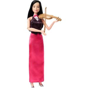 Barbie Careers Fashion Doll & Accessories, Violinist Musician Wearing Removable Performance Outfit with Violin & Bow