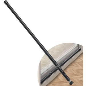 DIIG Sliding Door Security Bar17.7-50.5inch Adjustable Locking Window Safety Bar with Rubber Tips,Diameter 1inch Window Security Bar for Home Apartment Travel (Black)