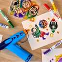 Crayola Marker Airbrush Spray Art Kit, Battery-Powered Sprayer with 8 Washable Markers & 5 Stencils, DIY Craft Set, Ages 6+