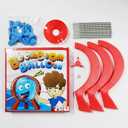 AALFA Balloon Pop Challenge Balloon Blast Party Game Family Fun Board Game with 10 Balloons, 9 Sticks, Dice, Stand, Red Frame