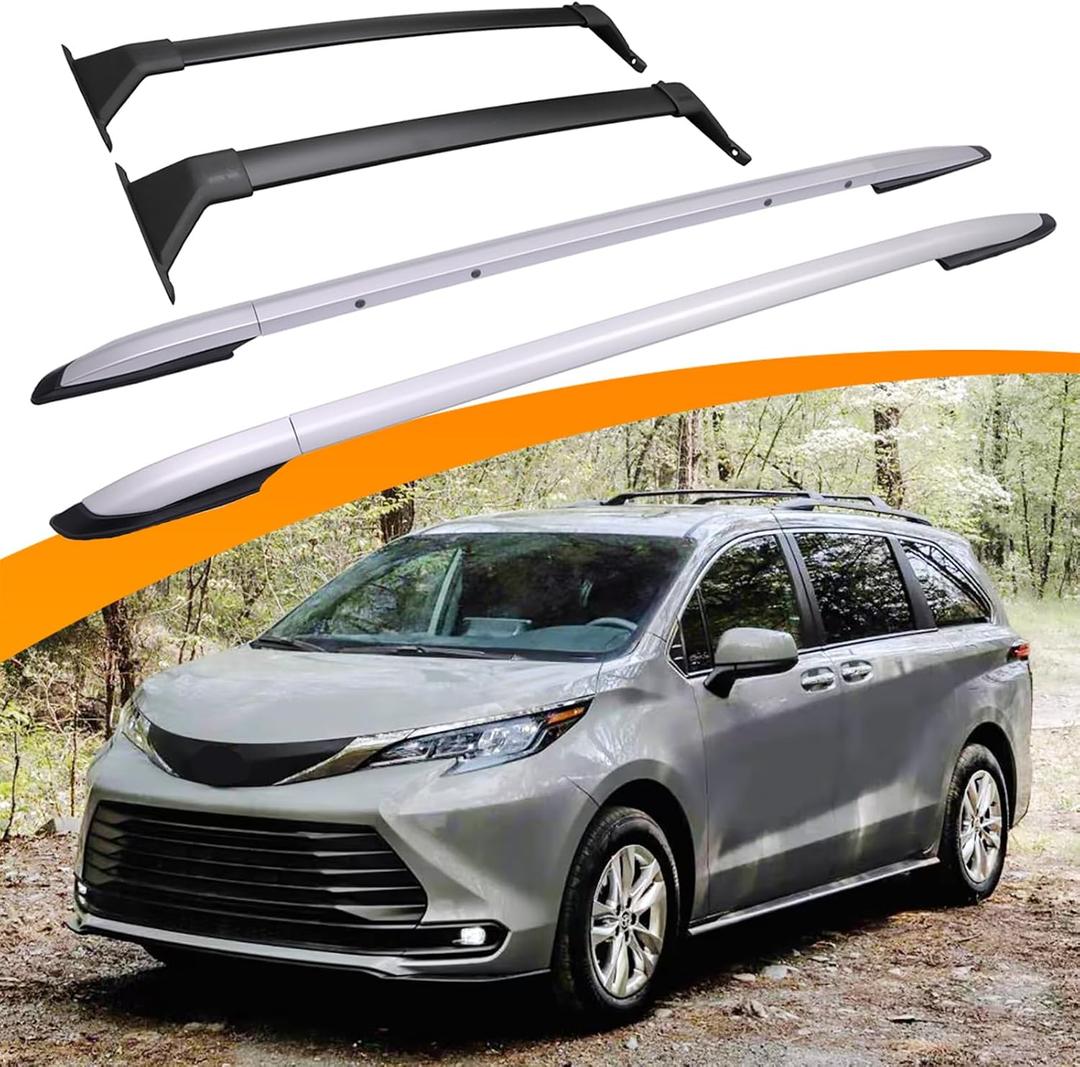 4PCS Roof Rack Cross Bars Fit for Toyota Sienna 2021-2026 200 LBS Side Rails Crossbar Cargo Accessories