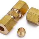 LTWFITTING 3/16 OD Brass Compression Union,Sleeve Ferrule,Nut Sets (Pack of 130)