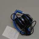 AILIHEN C8 Kids Headphones Wired, On-Ear Headphones with Microphone and Volume Control Foldable Corded Stereo 3.5mm Headset for School Teens Smartphones Chromebook Laptop Tablets Travel (Black Blue) (Medium)