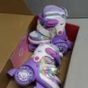 SULIFEEL Rainbow Unicorn Light up Toddler Roller Skates for Girls and Boys for Toddler Purple, Size: X-Small - Toddler