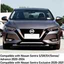 Moonlinks Compatible with Nissan Sentra 2020 2021 2022 2023 2024 Side Mirror Cover Replacement, Gray Left Driver Side Clip-on Mirror Cap for Sentra S/SR/SV/Sense/Advance/Exclusive