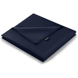 ZonLi 60"x80" Navy Blue Duvet Cover, Oeko-texCertified 100% Cotton, Queen Size RemovableDuvet Cover for Weighted Blanket